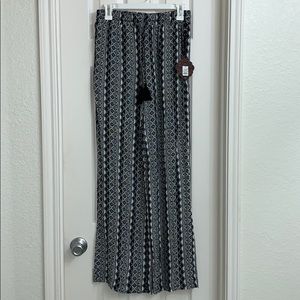 Knox Rose Printed Mid-Rise Wide Leg Palazzo Pants